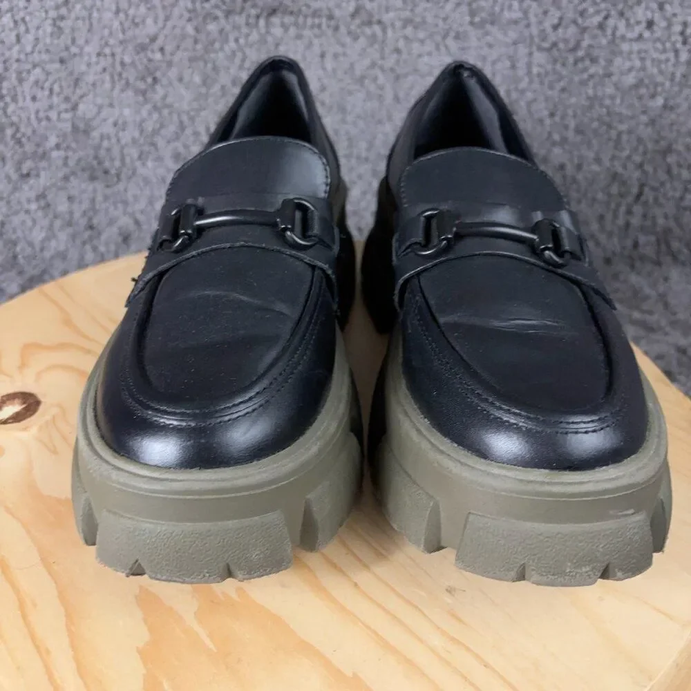 Steve Madden Shoes Trifecta Y2K Women Size 8 Leather Black Green Chunky Platform